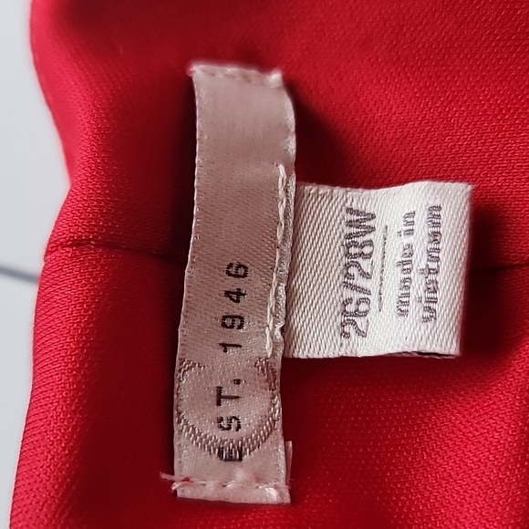 Cato dress 26/28W red midi 3/4 sleeves open w adorned strips lined body - Picture 3 of 10